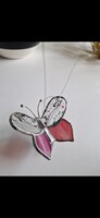 Tiffany technikával készült hibátlan pillangó mérete 7x7cm