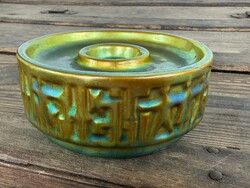 Zsolnay Eosin Candle Holder in Perfect Condition with Beautiful Shine 12x5cm