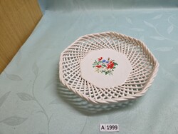 A1999 Bodrogkeresztúri fonott kínálótál 23 cm a képeken látható állapotban