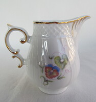 Hollóházi porcelán hajnalka mintás kiöntő tejkiöntő tejszínkiöntő