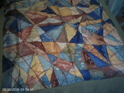 Vintage valódi silk selyemkendő geometrikus mintákkal