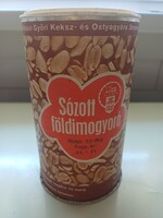 Retro papirdoboz bontatlan - Sózott földimogyoró - Győri Keksz és Ostyagyár Jánossomorja 1985.11.25