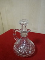 Antique German Glass Vinegar Dispenser, STOHA - Total Height 14 cm. Jókai.