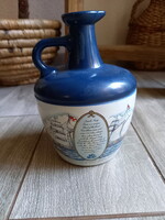 Pompás kőporcelán rumos üveg/kiöntő (17x12 cm)