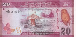 20  Rúpia  2015  Srí - Lanka   A képen látható Szép Új állapotban
