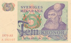 5  Korona  1979  Svédország   A képen látható  Szép Új  állapotban