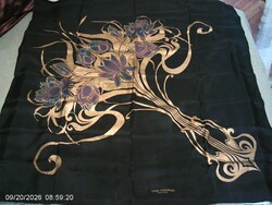 Vintage ,valódi silk selyemkendő kézi festéssel.