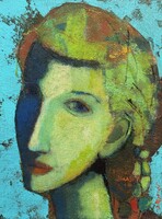 Szőke Péter Jakab festménye: "Sophie", 2016, 40x30 cm, olaj, vászon