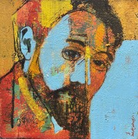 Szőke Péter Jakab festménye: "Bonnard", 2019, 30x30 cm, olaj, vászon