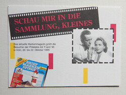 Reklám Képeslap - Briefmarken Spiegel magazin, kölni bélyegkiállítás alkalmából 1995.