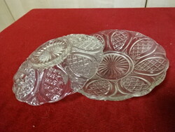 Glass Dessert Plate, Set of Two, Diameter 13.5 cm. Jókai.