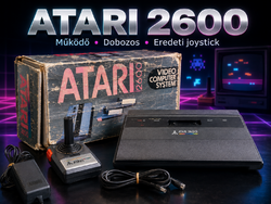Atari 2600 „Darth Vader” CX-2600 PAL – működő, dobozos, CX24 Pro-Line joystick
