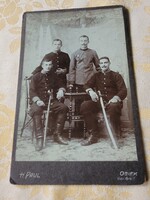 4 katona Eszéken 1910-20 körül