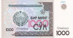 1.000 Som  2001  Üzbegisztán A képen látható Szép Új állapotban