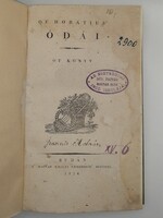 1824 Horátius Q(unitus)F(laccus): Ódái Öt Könyv fordította: Virág Benedek