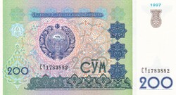 200 Som  1997  Üzbegisztán A képen látható Szép Új állapotban