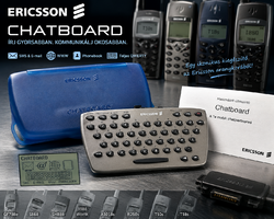 Ericsson Chatboard CHA-01 QWERTY billentyűzet tok + magyar útmutató – 2000, teszteletlen