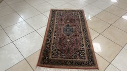 4395 GYÖNYÖRŰ Hindu Bidjar Kézi Gyapjú Perzsa Szőnyeg 75X150CM
