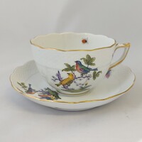Herendi Rothschild (ROM) giant teacup with saucer (701) – RARE purple branch and chain version!