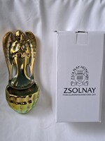 ÚJSZERŰ! Zsolnay eozin szenteltvíz tartó gyári dobozzal!
