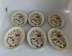 Zsolnay porcelán virágos gyűrű tartó tálkák!