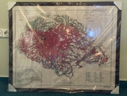 Teleki Pál Vörös térképe (Carte Rouge) - 100x80 cm
