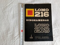 Könyv 166 -  szovjet LOMO 216 és LOMO 218 kinokamera német nyelvű leírás és kezelési útmutató