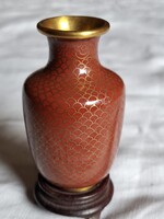 Tűzzománc ( cloisonné ) kínia váza, 8 cm