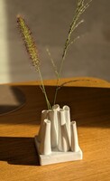 Különleges SIA Home Fashion márványfehér porcelán/kerámia organikus többcsöves váza (11 cm)