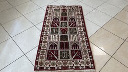 4330 KIÁRUSÍTÁS Hindu Bakhtiari kézi csomó gyapjú perzsa szőnyeg 73X143CM