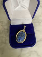 Eredeti Lapis lazuli scarabeus medál