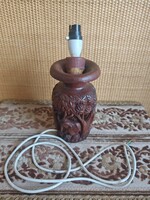 Vintage faragott fa asztali lámpa alap A162