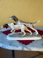 HERTWIG ÉS KATZHÜTTE kutya pár figura 35 cm.