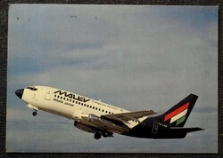 MALÉV Boeing 737-200 repülőgép    -  retro képeslap