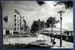 Szeged / Korányi rakpart, házsor    -  retro képeslap