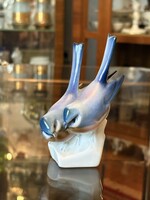 ZSOLNAY PORCELÁN, SINKÓ ANDRÁS, PÁROS MADÁR, RETRO SZOBOR, FIGURA 11.5 CM