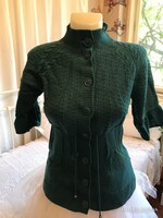S. OLIVER - KARDIGÁN - PAMUT- hossz - 55 cm - mell - 78 cm - ZÖLD - HIBÁTLAN
