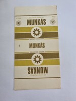 MUNKÁS  cigaretta doboz csomagoló papír Magyar Dohányipar Debreceni Dohánygyár - retro