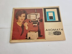 Meopta Axomat 4 nagyítógép eredeti használati utasítás -  retro fotótechnikai dokumentáció