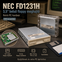 NEC FD1231H 3,5″ 1,44 MB belső floppy meghajtó – 1997, retro PC, teszteletlen