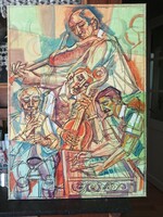 Józsa János festőművész  Zenélők