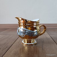Régi Hollóházi Szász Endre porcelán arany kiöntő