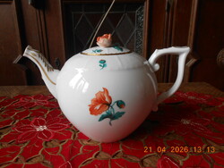 Herendi pipacs mintás tea kiöntő