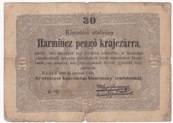 30 Pengő Krajcár 1849  A képen látható   állapotban