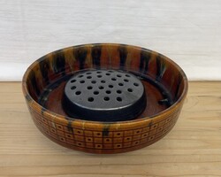 Retro Gránit Zahajszky László tervezte ritka ikebana, tál