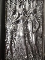 SZECESSZIÓS ÓN DOMBORMŰ, ART NOUVEAU PLAKETT - BOTICELLI FESTMÉNYE UTÁN