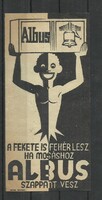 1920.- 1 db számolócédula - Albus szappan