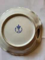 Antik hatású Oscar Schlegelmilch német porcelán kínáló tálka (15 cm)
