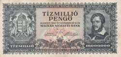 10.000.000  Pengő  1945  A képen látható Szép  állapotban