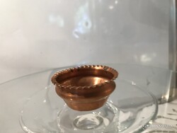 RÉZ TÁL  - FÜGGESZTHETŐ -  VASTAG - NEHÉZ - 6,5 x 3 cm   - HIBÁTLAN